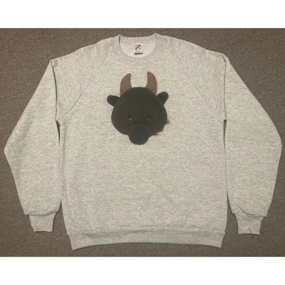 Vintage 80s Large Buffalo NY New York Bills Pullover Crewneck Sweatshirt USA